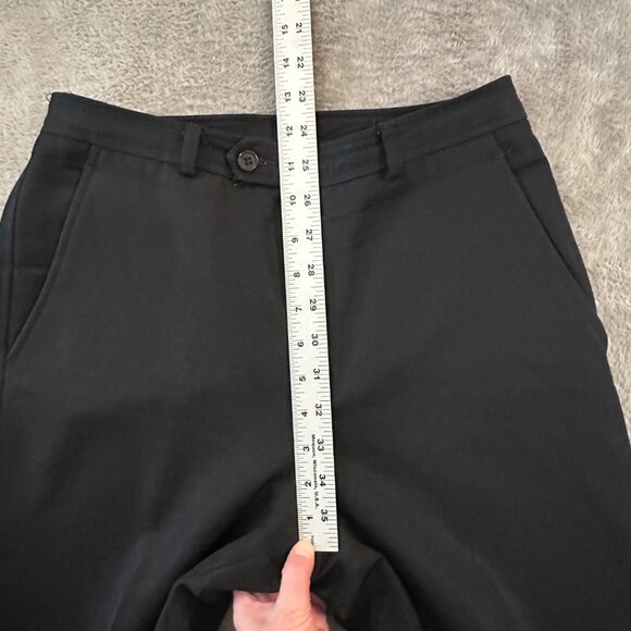 Vintage YSL Yves Saint Laurent Black Straight Leg Pants 8 100% Wool Trousers - Picture 4 of 7